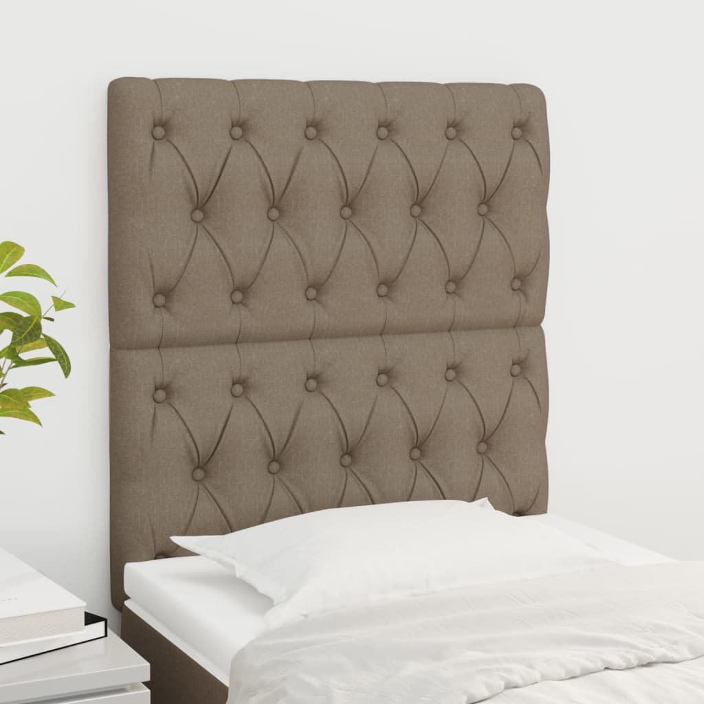 vidaXL Zagłówek taupe 80x7x118/128 cm materiał