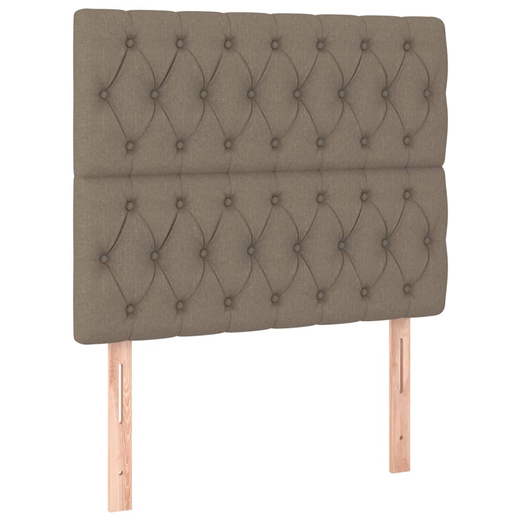 vidaXL Zagłówek taupe 90x7x118/128 cm materiał