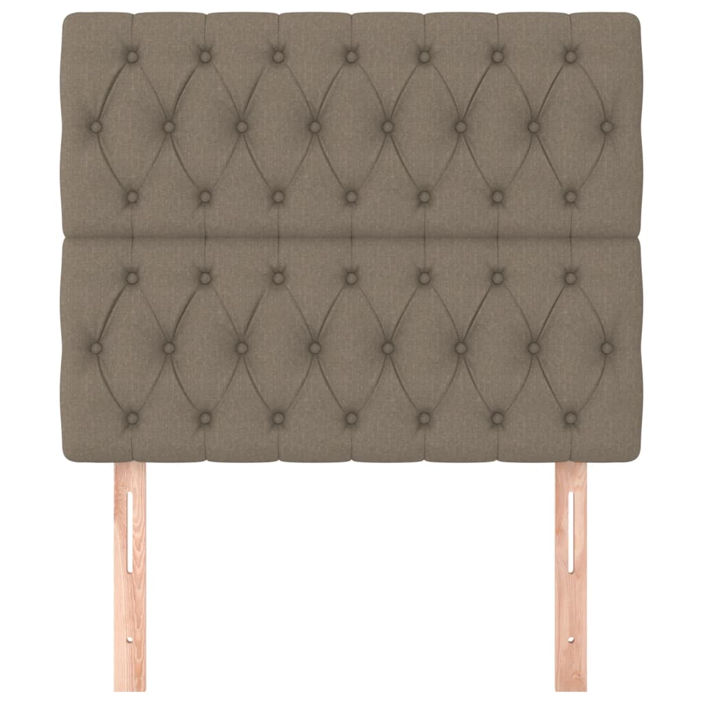 vidaXL Zagłówek taupe 90x7x118/128 cm materiał