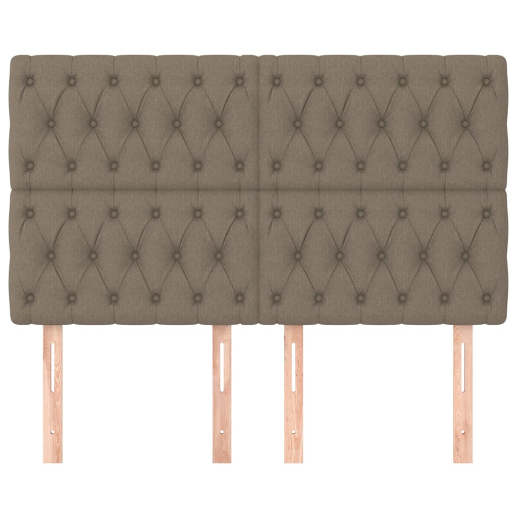 vidaXL Zagłówek taupe 144x7x118/128 cm materiał