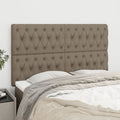 vidaXL Zagłówek taupe 160x7x118/128 cm materiał