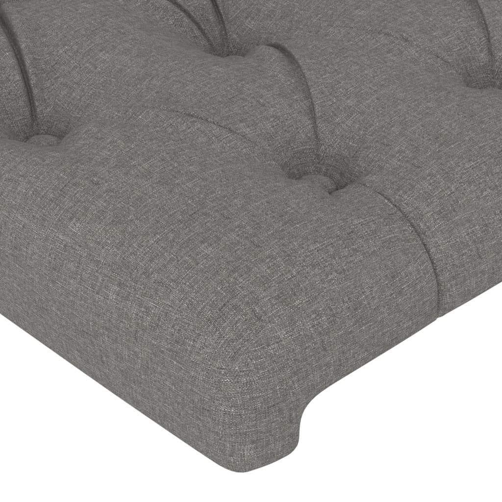 vidaXL Zagłówek ciemnoszary 180x7x118/128 cm materiał