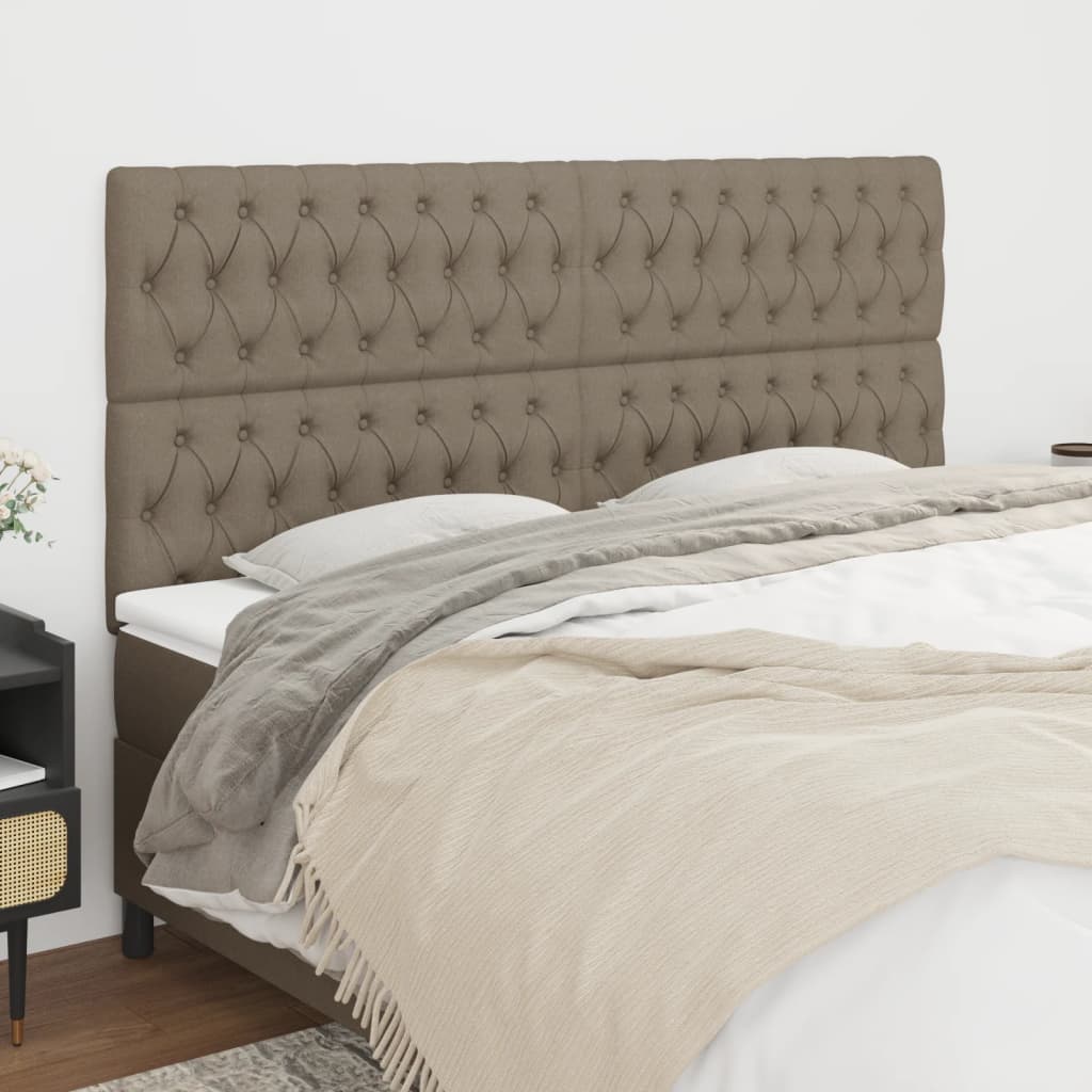 vidaXL Zagłówek taupe 180x7x118/128 cm materiał