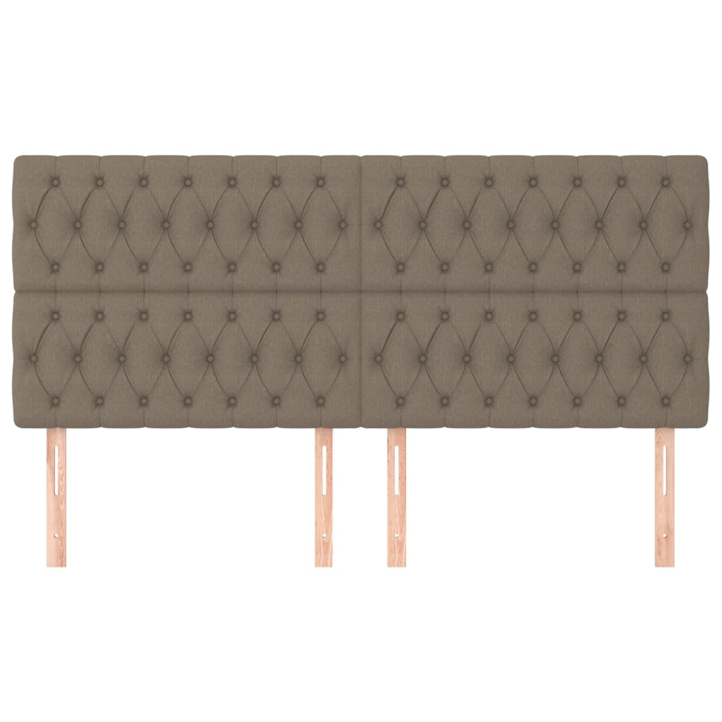vidaXL Zagłówek taupe 200x7x118/128 cm materiał