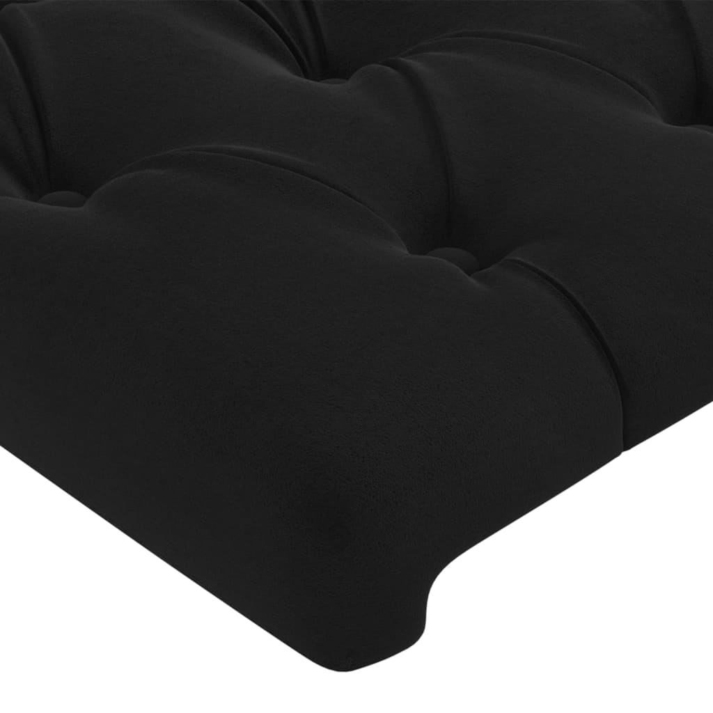 vidaXL Zagłówek czarny 90x7x118/128 cm aksamit