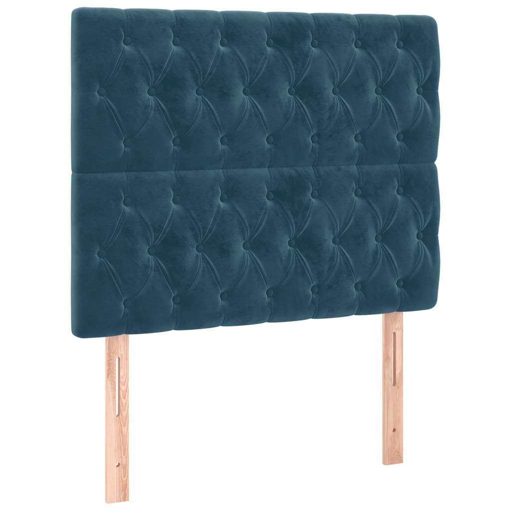 vidaXL Zagłówek granatowy 90x7x118/128 cm aksamit