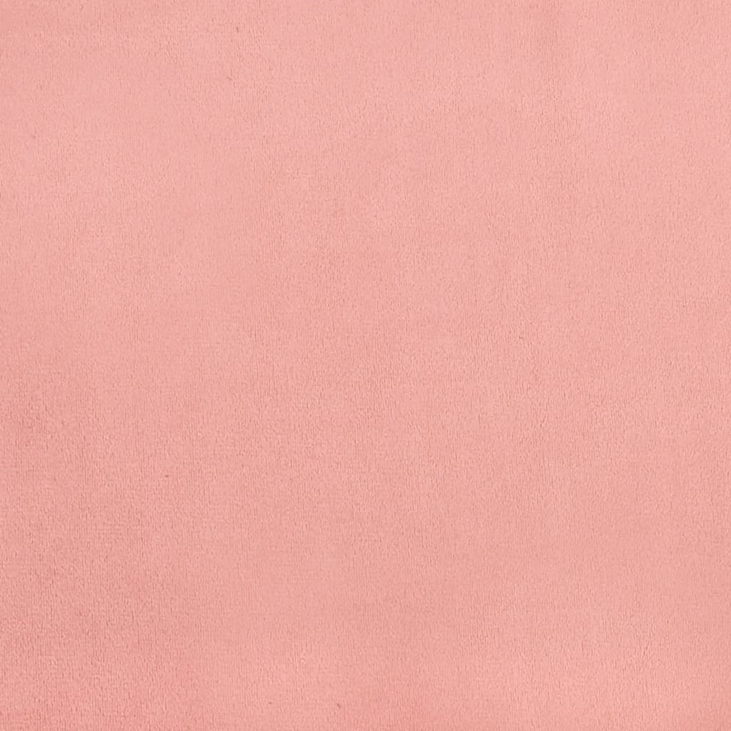 vidaXL Zagłówek różowy 90x7x118/128 cm aksamit