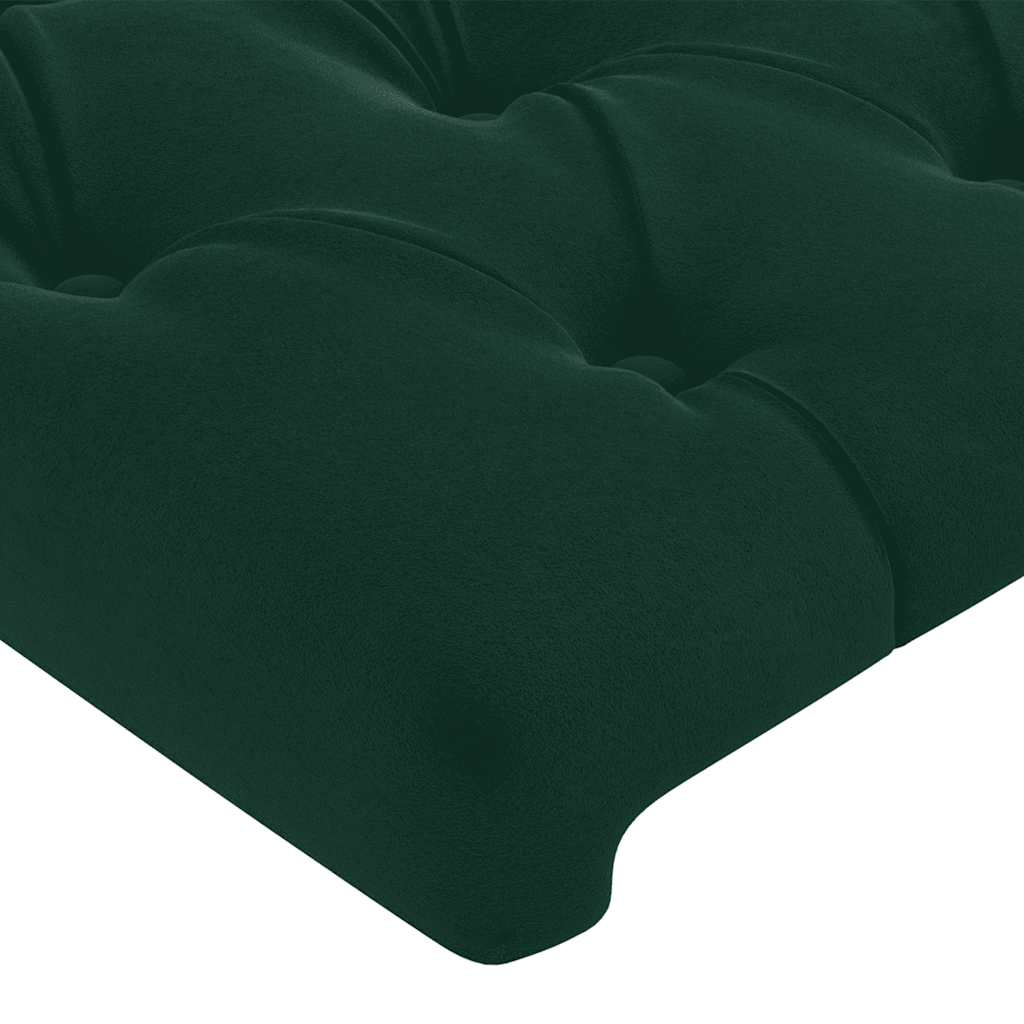 vidaXL Zagłówek ciemnozielony 180x7x118/128 cm aksamit