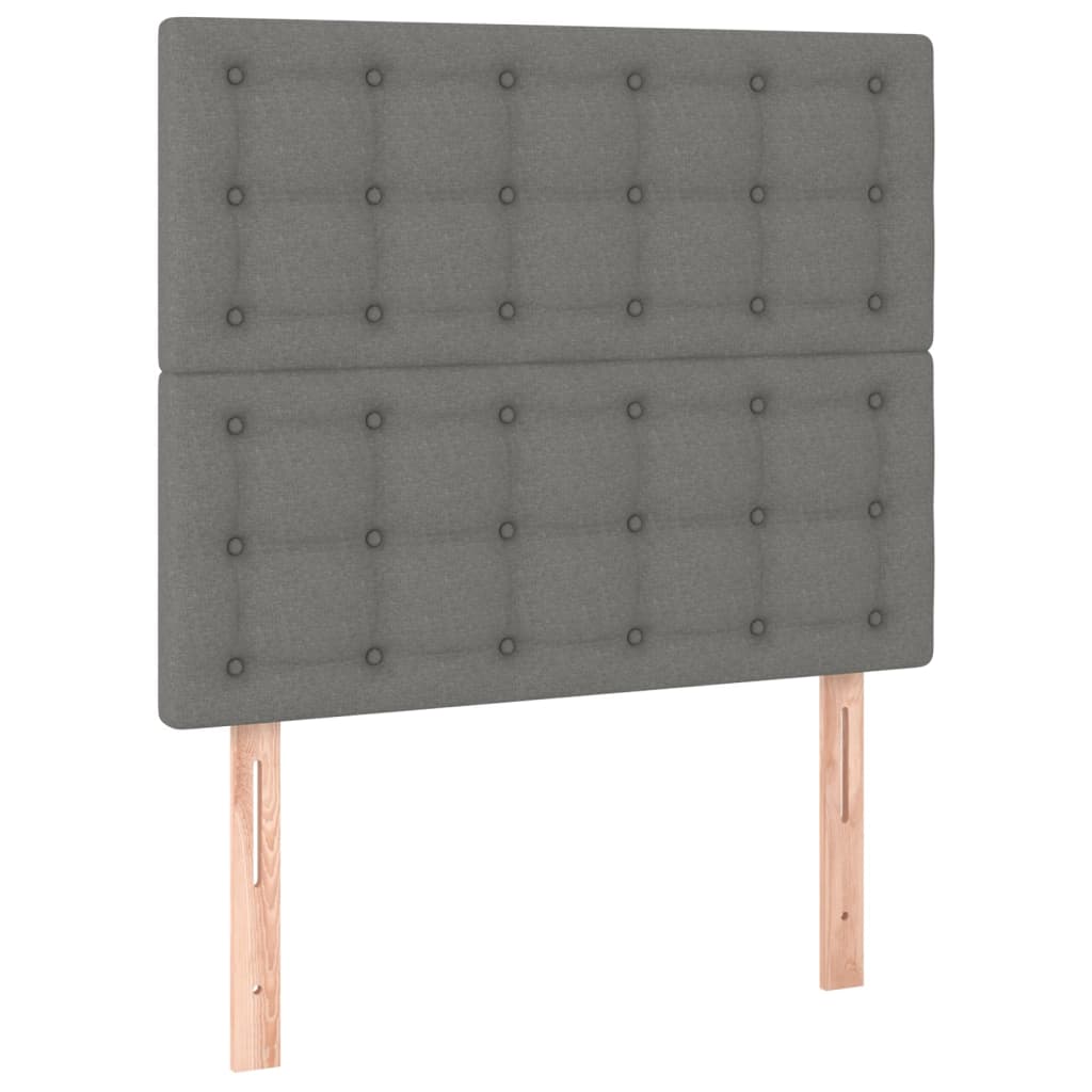 vidaXL Zagłówek ciemnoszary 80x5x118/128 cm tkanina