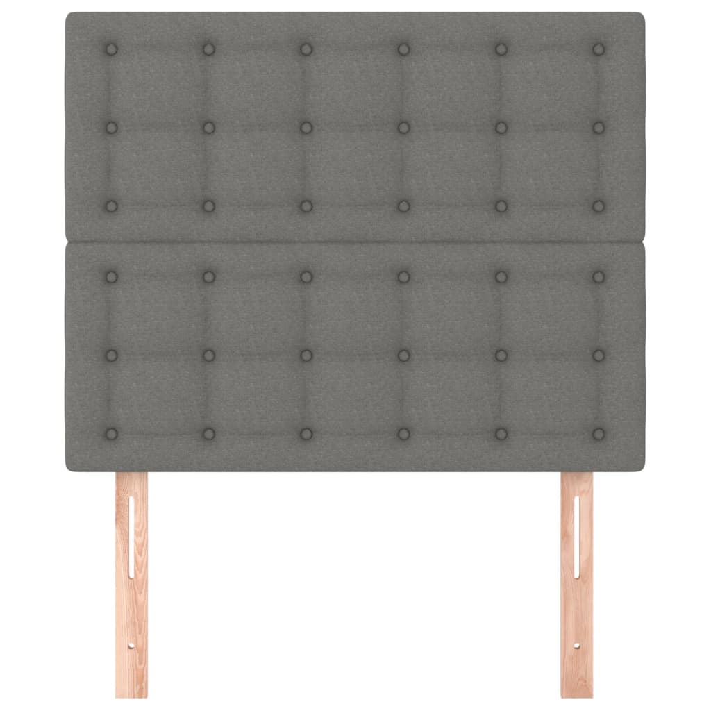 vidaXL Zagłówek ciemnoszary 80x5x118/128 cm tkanina