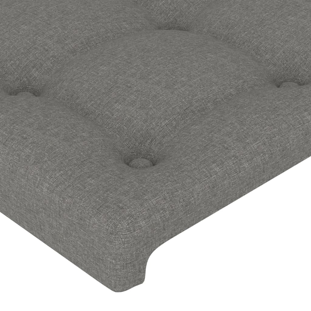 vidaXL Zagłówek ciemnoszary 80x5x118/128 cm tkanina