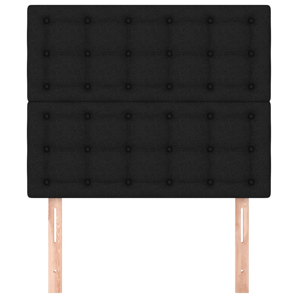 vidaXL Zagłówek czarny 90x5x118/128 cm tkanina