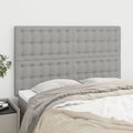 vidaXL Zagłówek jasnoszary 144x5x118/128 cm tkanina