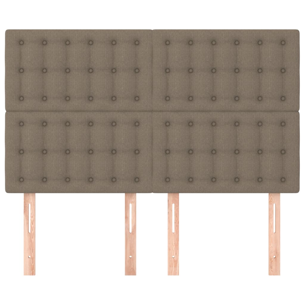 vidaXL Zagłówek taupe 144x5x118/128 cm materiał