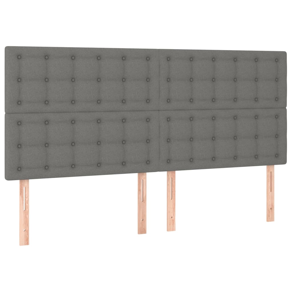 vidaXL Zagłówek ciemnoszary 180x5x118/128 cm materiał