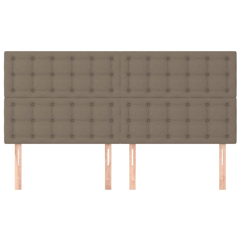 vidaXL Zagłówek taupe 200x5x118/128 cm materiał