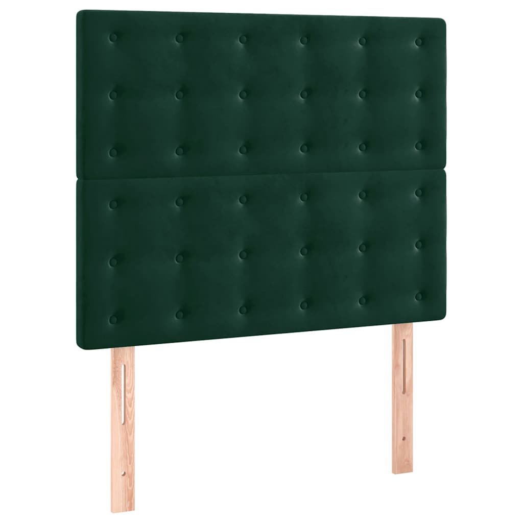 vidaXL Zagłówek ciemnozielony 80x5x118/128 cm aksamit