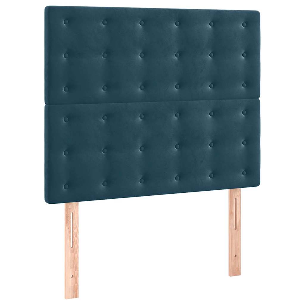 vidaXL Zagłówek granatowy 80x5x118/128 cm aksamit