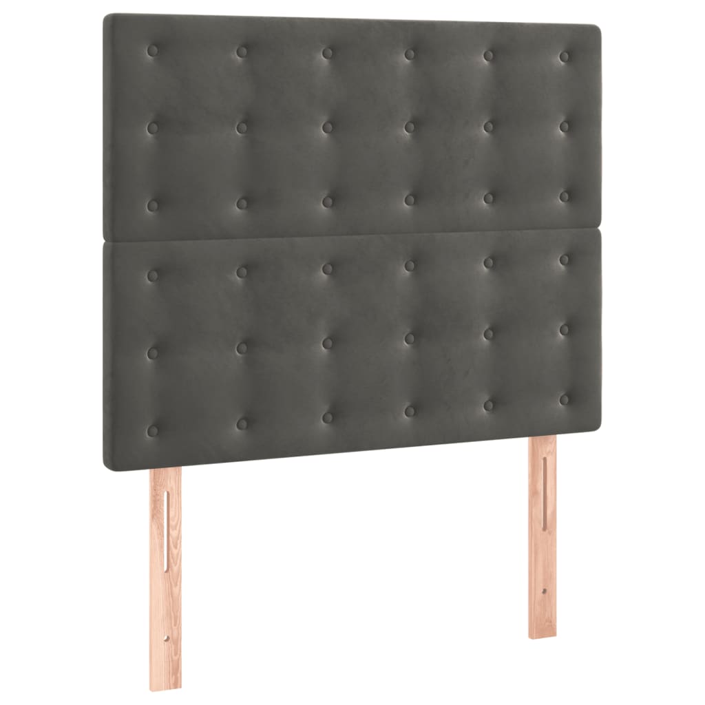 vidaXL Zagłówek ciemnoszary 90x5x118/128 cm aksamit