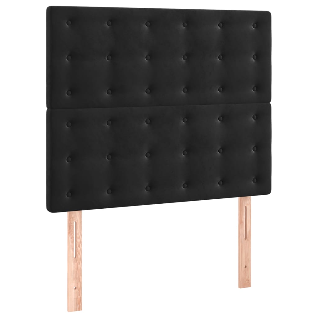 vidaXL Zagłówek czarny 100x5x118/128 cm aksamit