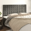 vidaXL Zagłówek ciemnoszary 180x5x118/128 cm aksamit
