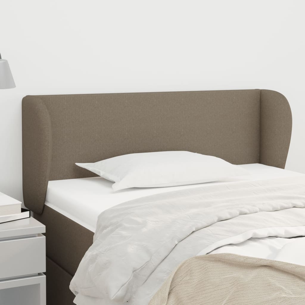 vidaXL Zagłówek uszak, taupe, 103x23x78/88 cm, tkanina