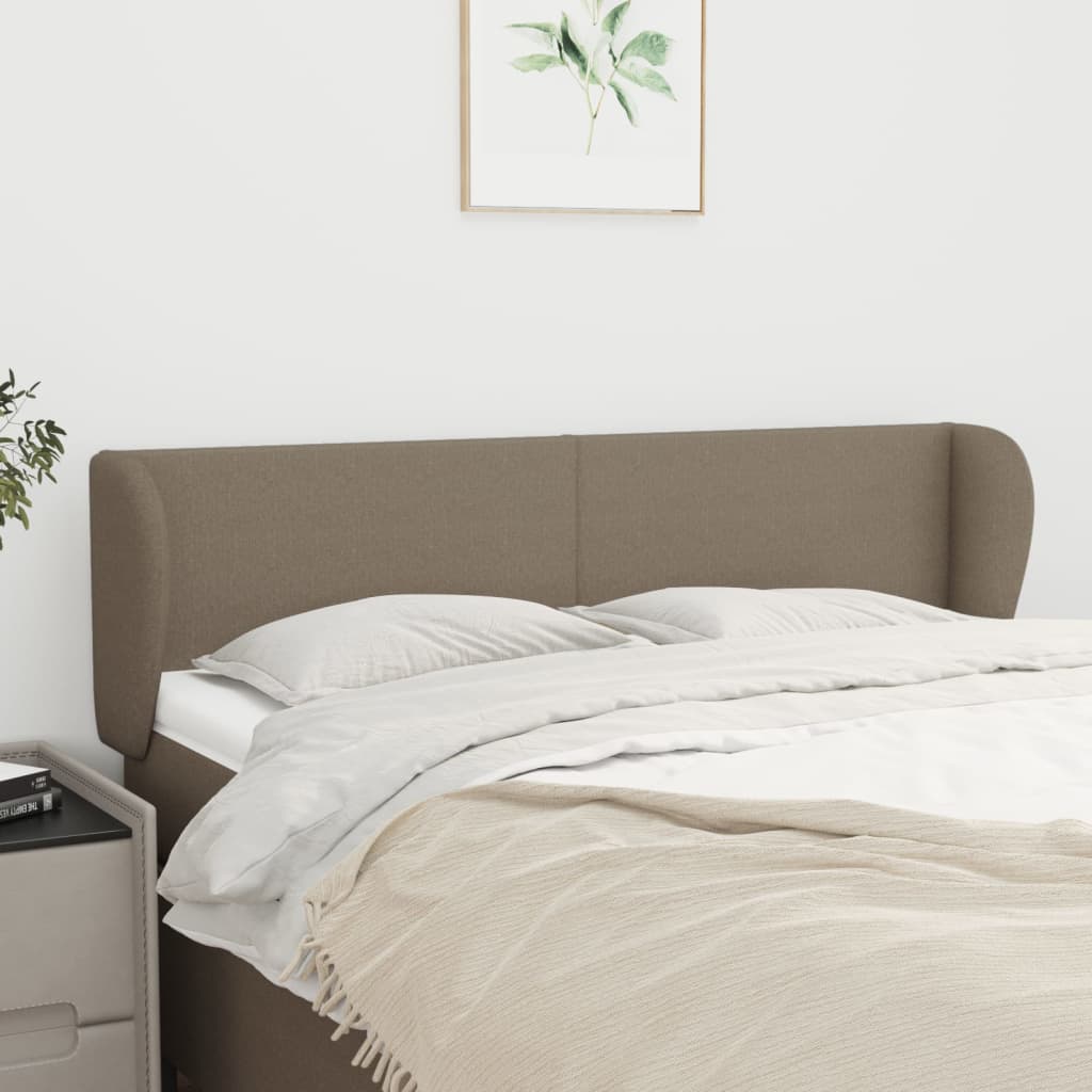 vidaXL Zagłówek uszak, taupe, 147x23x78/88 cm, tkanina