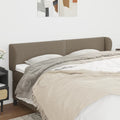 vidaXL Zagłówek uszak, taupe, 203x23x78/88 cm, tkanina