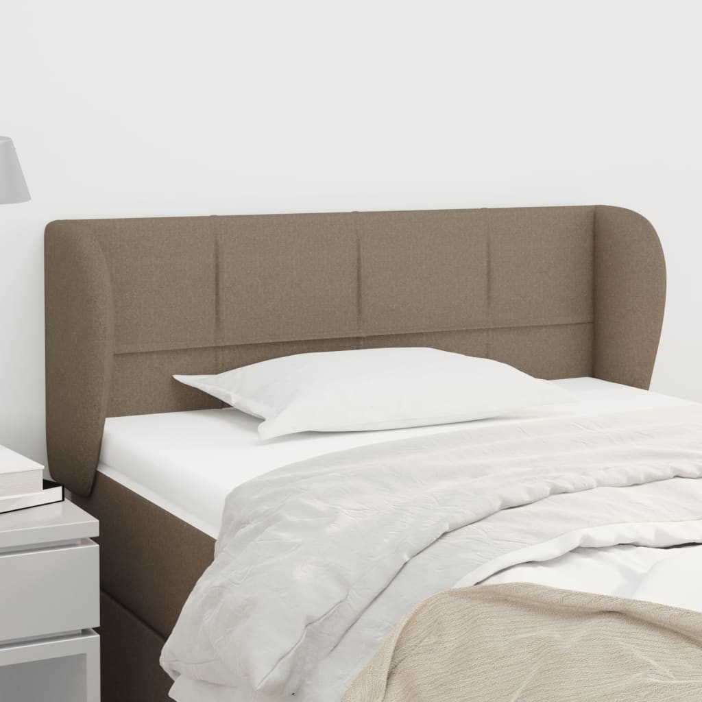 vidaXL Zagłówek uszak, taupe, 103x23x78/88 cm, tkanina