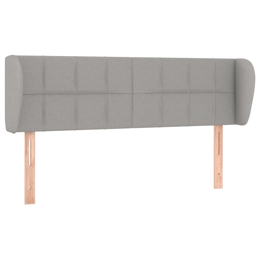 vidaXL Zagłówek uszak, jasnoszary, 147x23x78/88 cm, tkanina