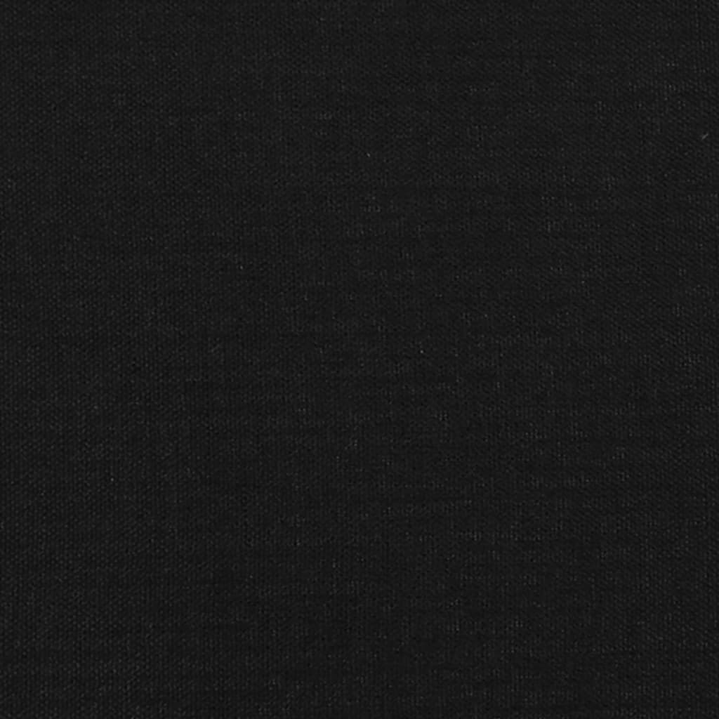 vidaXL Zagłówek uszak, czarny, 147x23x78/88 cm, tkanina