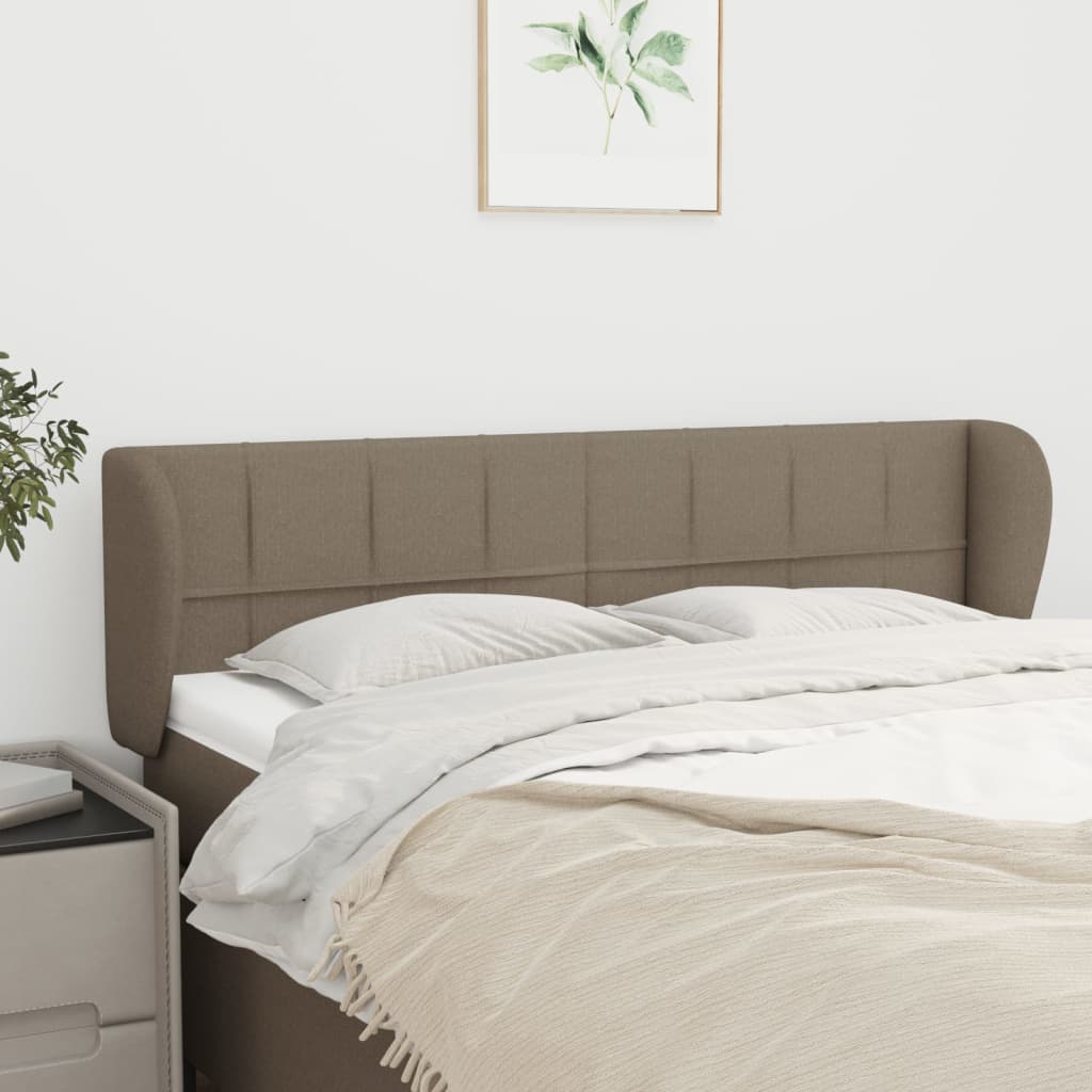 vidaXL Zagłówek uszak, taupe, 147x23x78/88 cm, tkanina