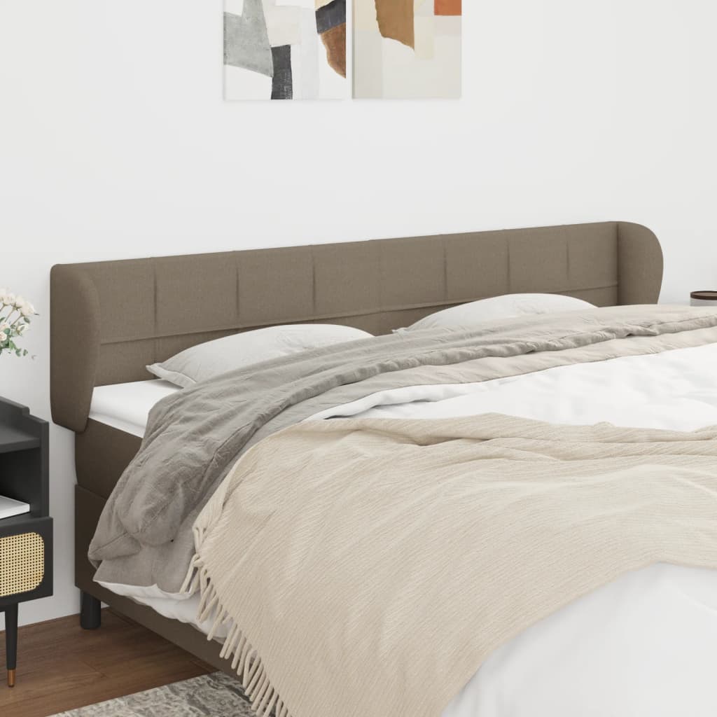 vidaXL Zagłówek uszak, taupe, 163x23x78/88 cm, tkanina
