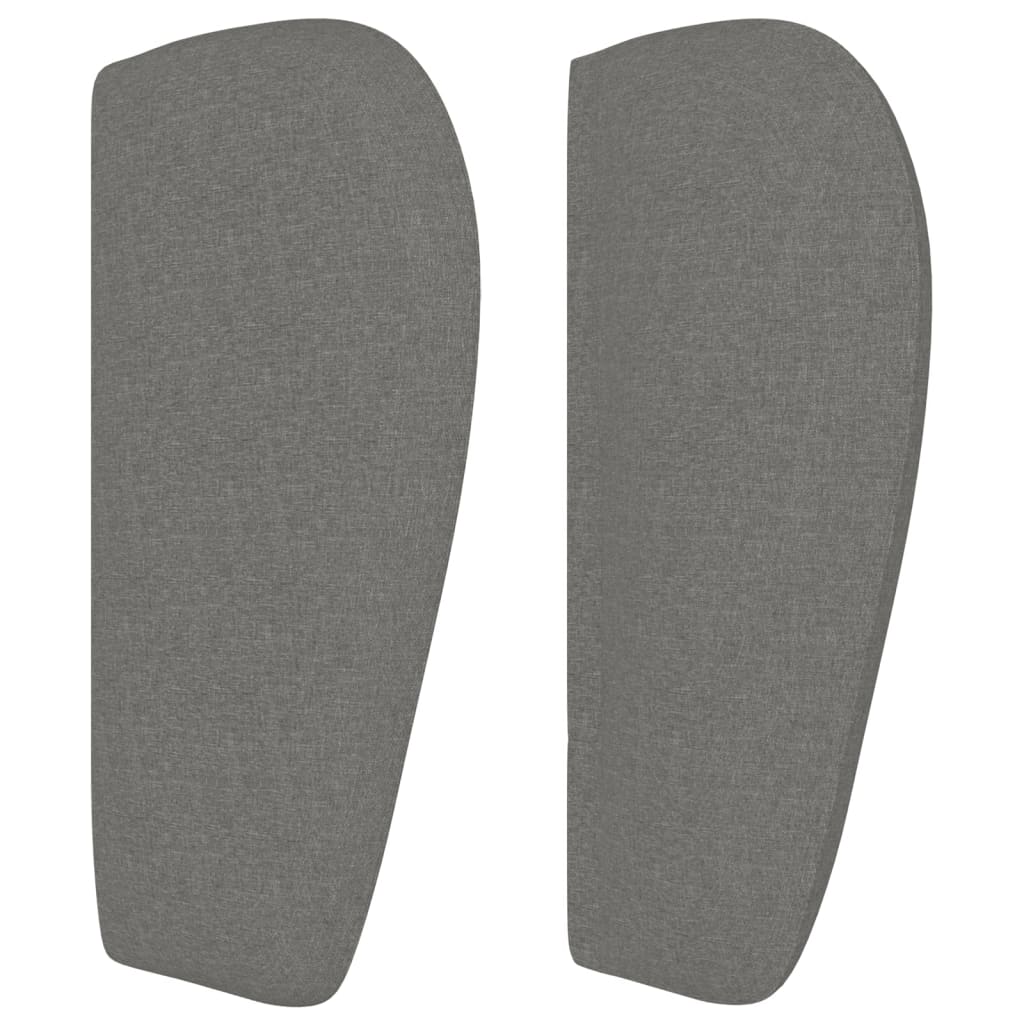 vidaXL Zagłówek uszak, ciemnoszary, 183x23x78/88 cm, tkanina