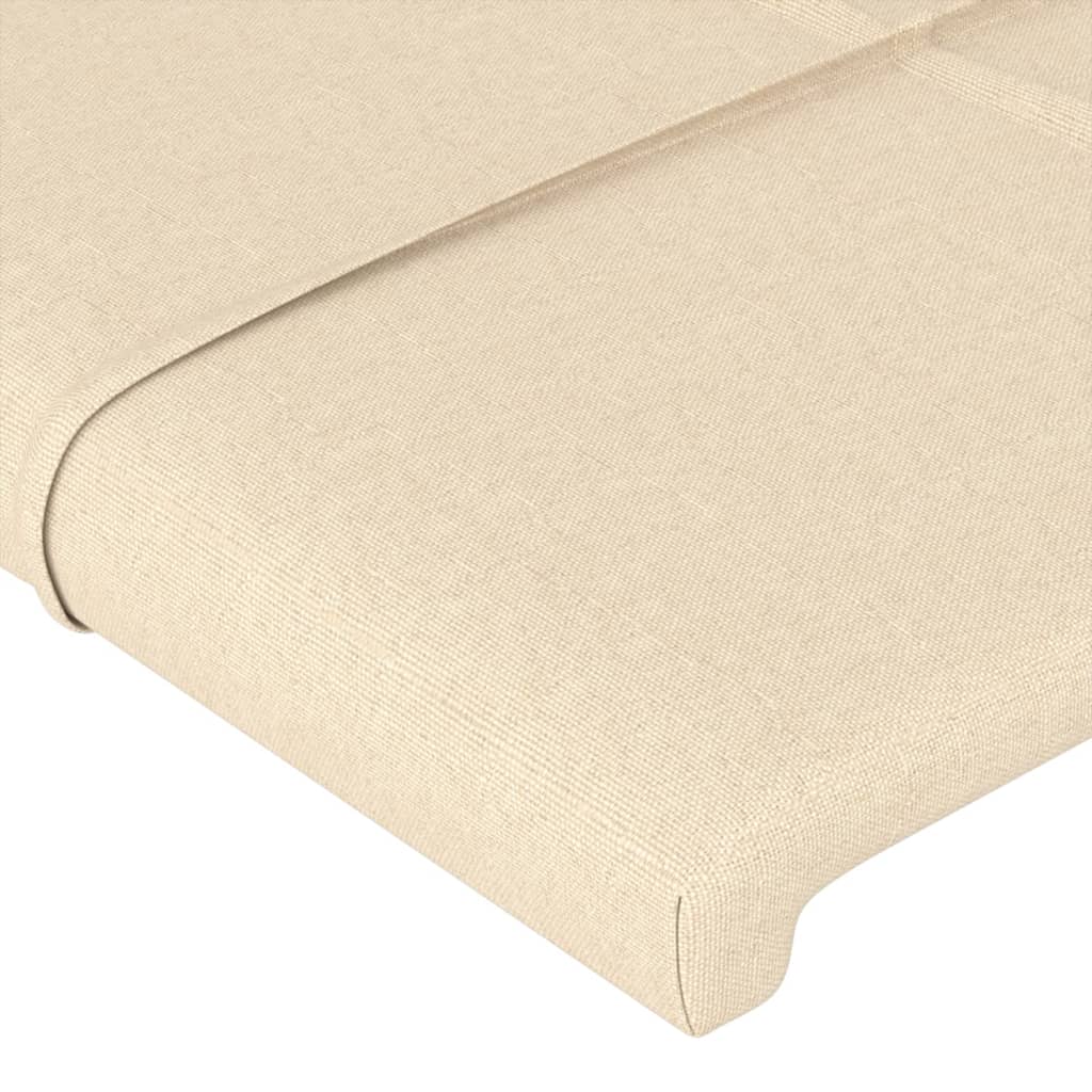 vidaXL Zagłówek uszak, kremowy, 183x23x78/88 cm, tkanina
