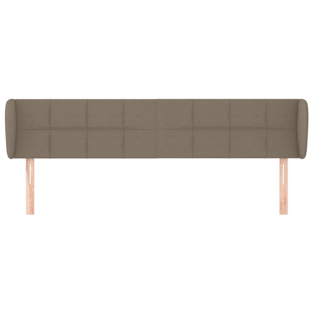 vidaXL Zagłówek uszak, taupe, 203x23x78/88 cm, tkanina