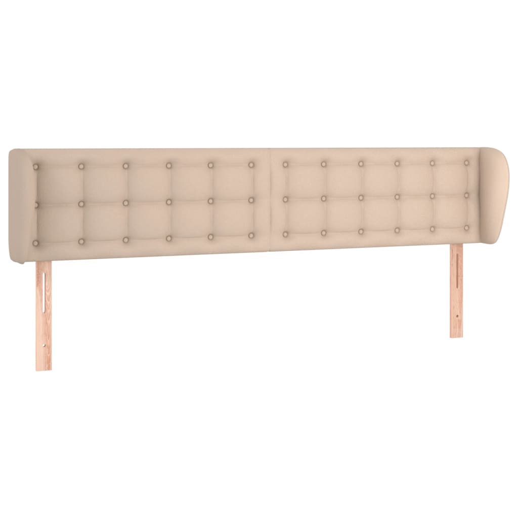 vidaXL Zagłówek uszak, cappuccino, 203x23x78/88 cm, sztuczna skóra