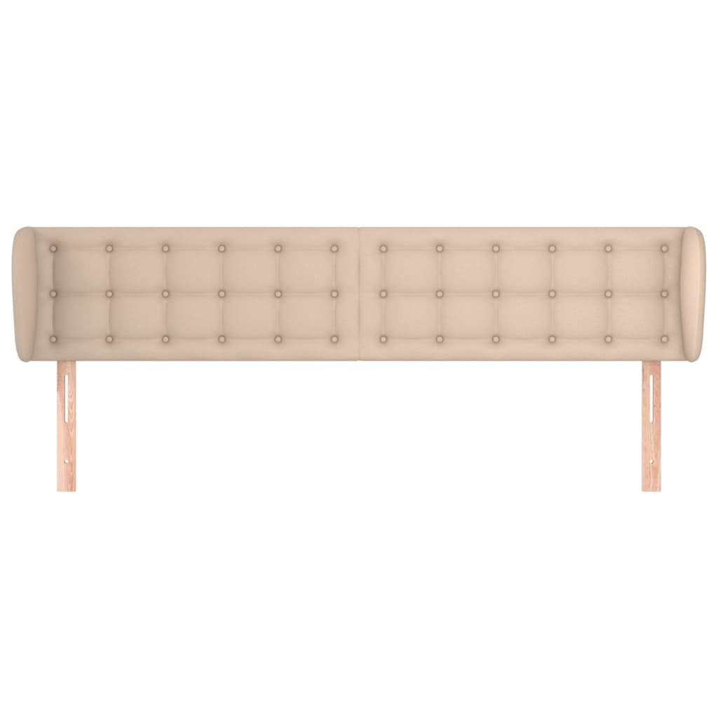 vidaXL Zagłówek uszak, cappuccino, 203x23x78/88 cm, sztuczna skóra