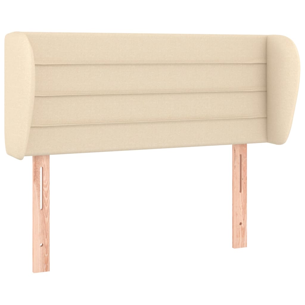 vidaXL Zagłówek uszak, kremowy, 83x23x78/88 cm, tkanina