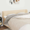 vidaXL Zagłówek uszak, kremowy, 163x23x78/88 cm, tkanina