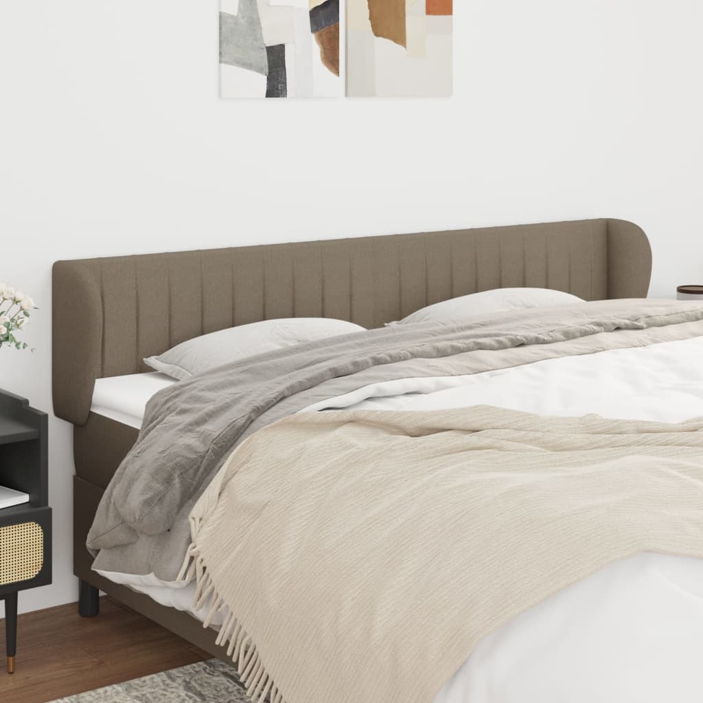 vidaXL Zagłówek uszak, taupe, 183x23x78/88 cm, tkanina