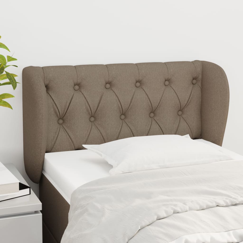 vidaXL Zagłówek uszak, taupe, 83x23x78/88 cm, tkanina