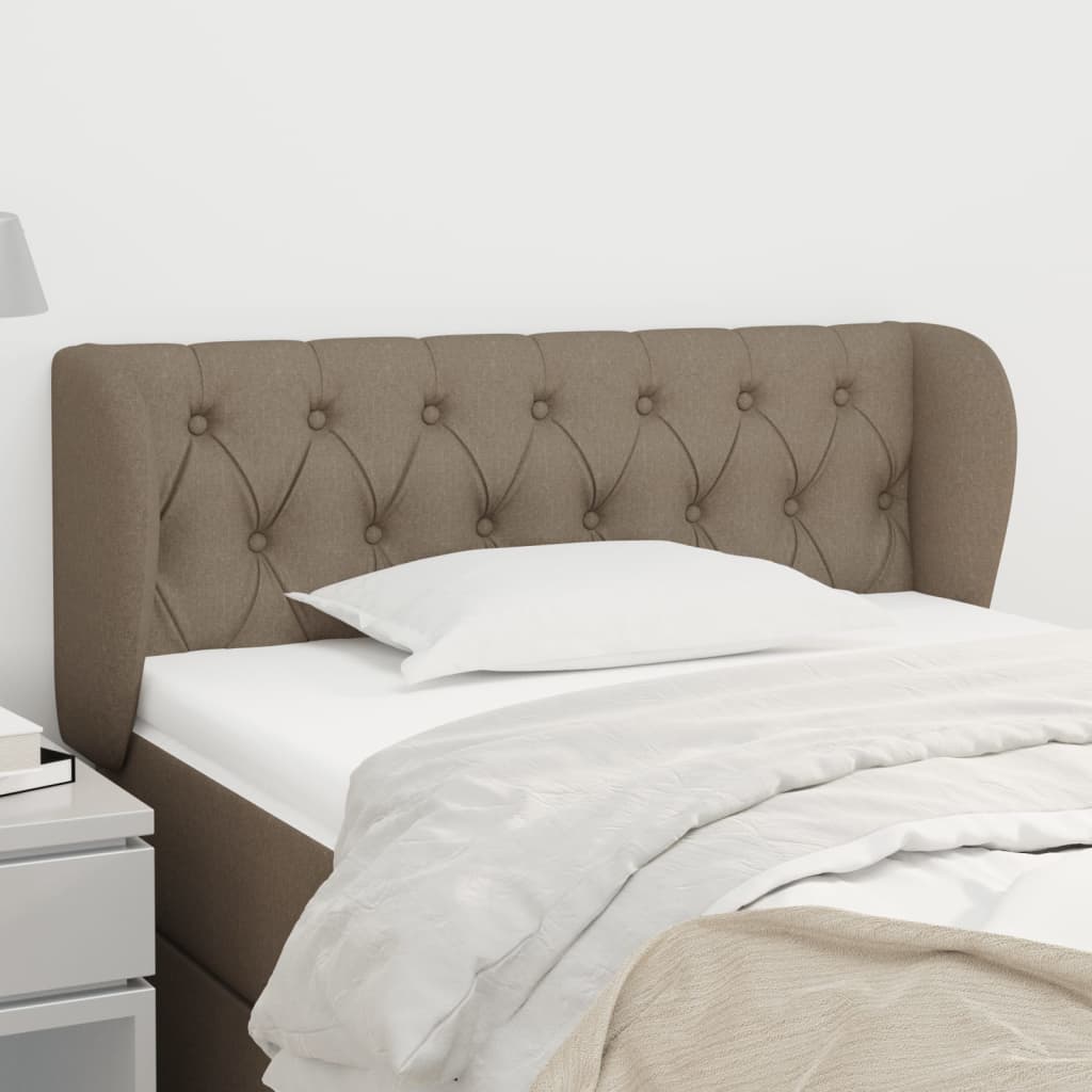 vidaXL Zagłówek uszak, taupe, 93x23x78/88 cm, tkanina