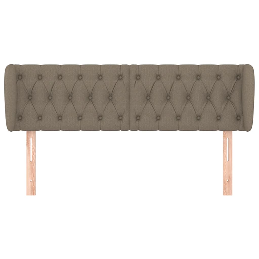 vidaXL Zagłówek uszak, taupe, 147x23x78/88 cm, tkanina