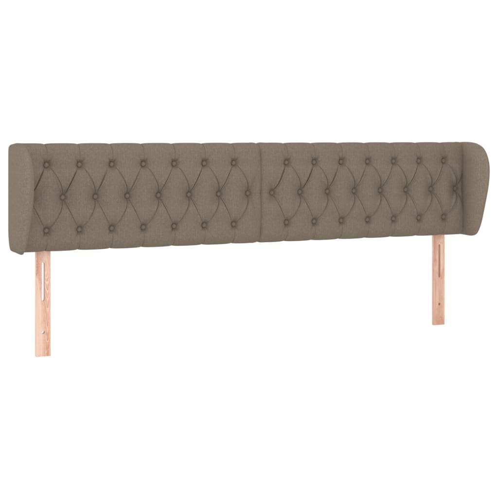 vidaXL Zagłówek uszak, taupe, 203x23x78/88 cm, tkanina