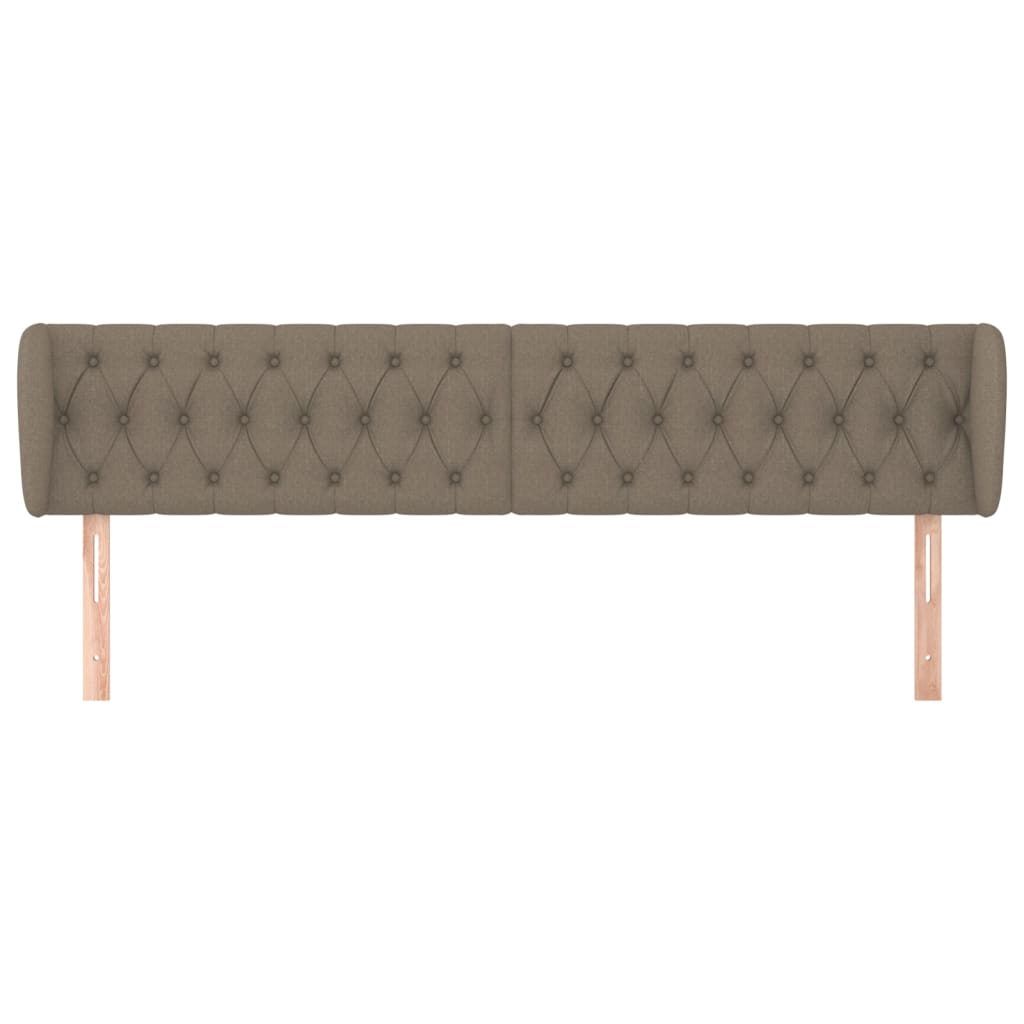 vidaXL Zagłówek uszak, taupe, 203x23x78/88 cm, tkanina