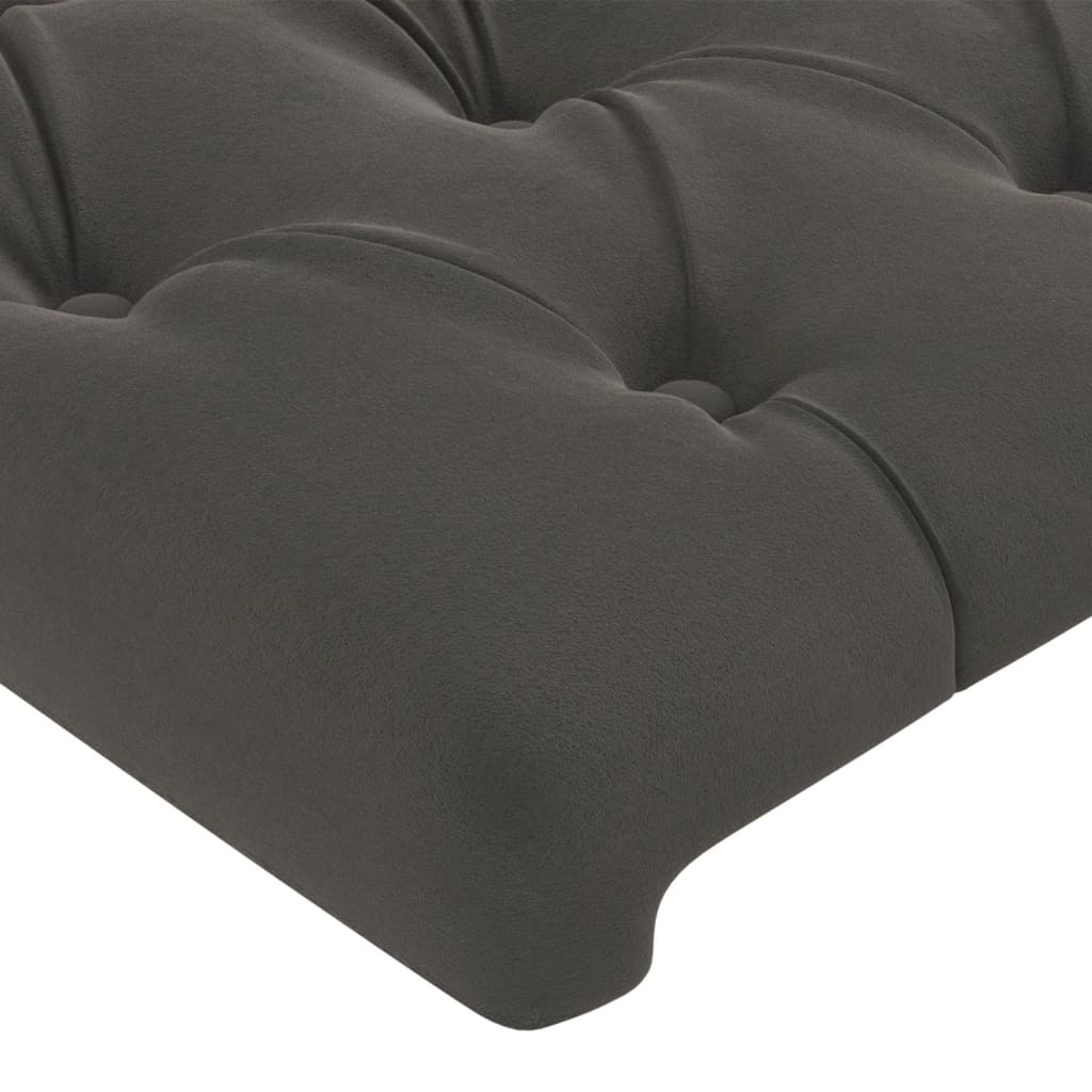 vidaXL Zagłówek uszak, ciemnoszary, 83x23x78/88 cm, aksamitny