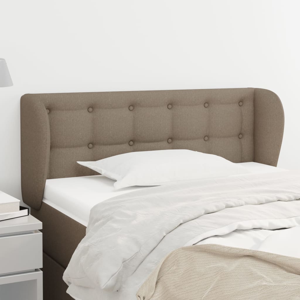 vidaXL Zagłówek uszak, taupe, 93x23x78/88 cm, tkanina