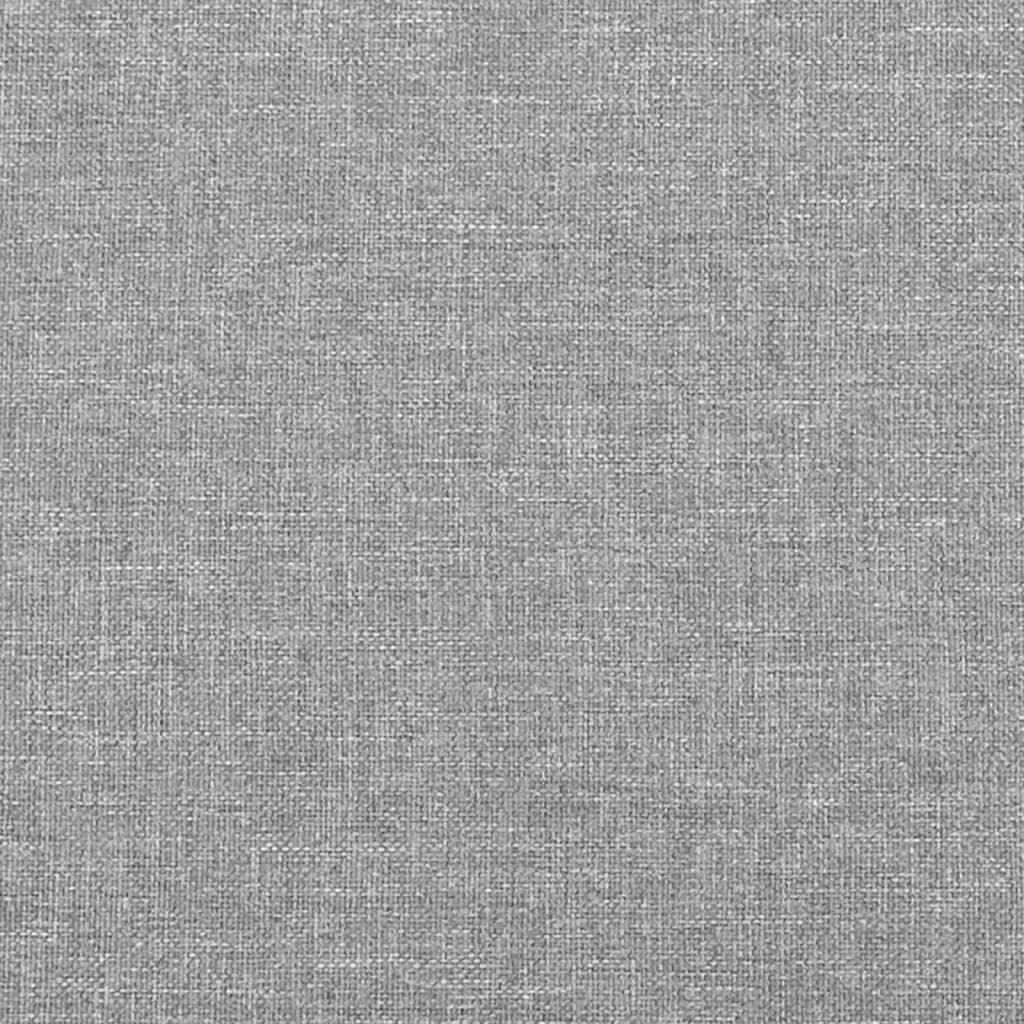 vidaXL Zagłówek uszak, jasnoszary, 203x23x78/88 cm, tkanina
