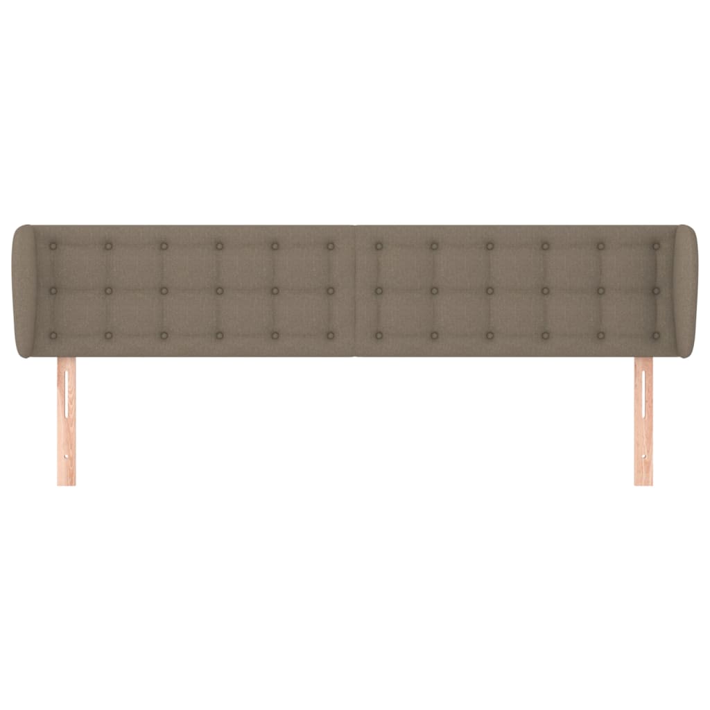 vidaXL Zagłówek uszak, taupe, 203x23x78/88 cm, tkanina